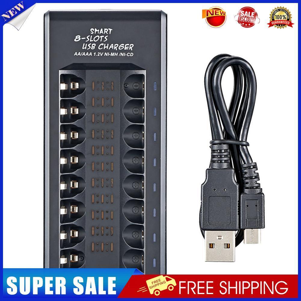 1.2V 8 Slot USB Battery Charger for AA/AAA Ni-MH/Ni-Cd Rechargeable Battery