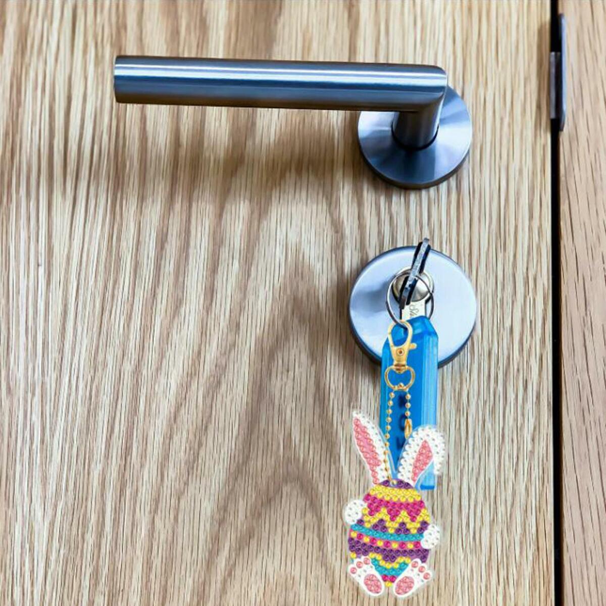 5Pcs 5D DIY  Keychain Easter for  Crystal Mosaic Making