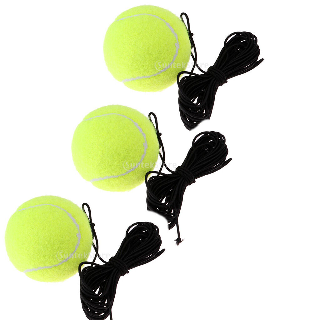3pcs Tennis Ball with String Tennis Trainer Replacement Ball Equipment Gear