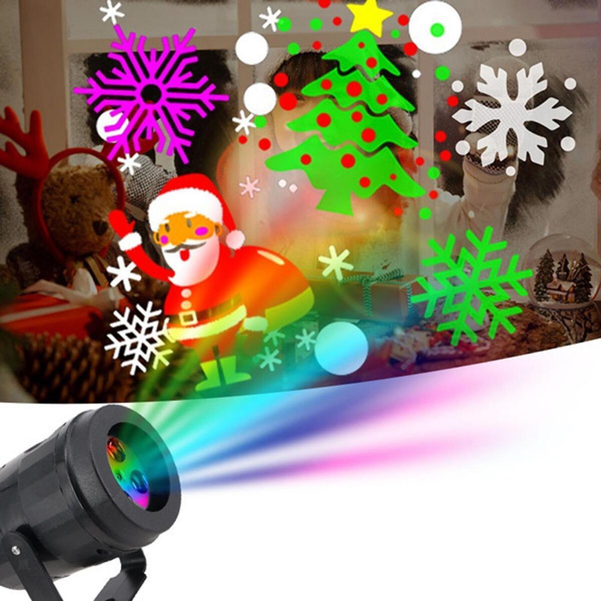 Xmas Christmas LED Projector Light Snowflake Projection Lamp Outdoor