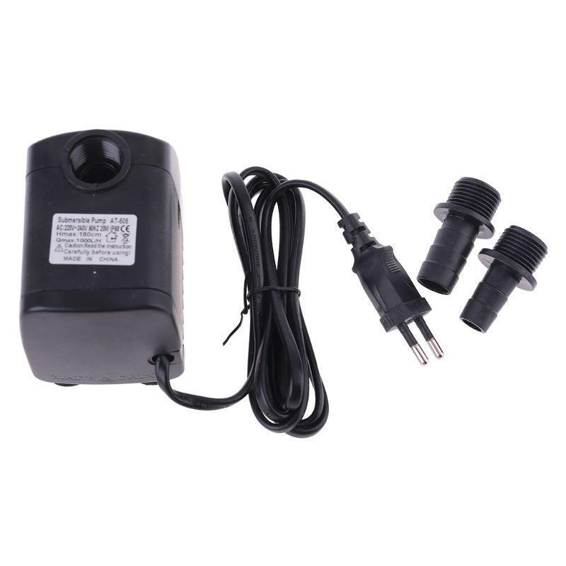 EU Plug 220V 20W 1000L/H Submersible Fountain Air Fish Tank Aquarium Water Pump