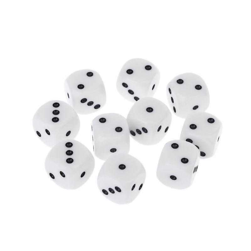 10Pcs 16mm D3 Six Sided Dices Beads For Dungeons & Dragon D&D RPG Poly Desktop