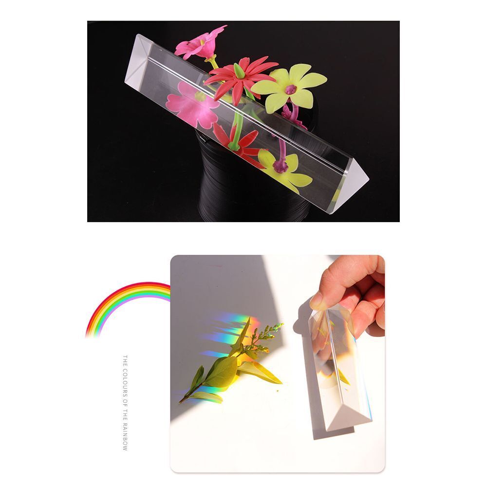 Effects Filter Crystal Glass Rainbow 25x25x80mm Triangular Prism Photography