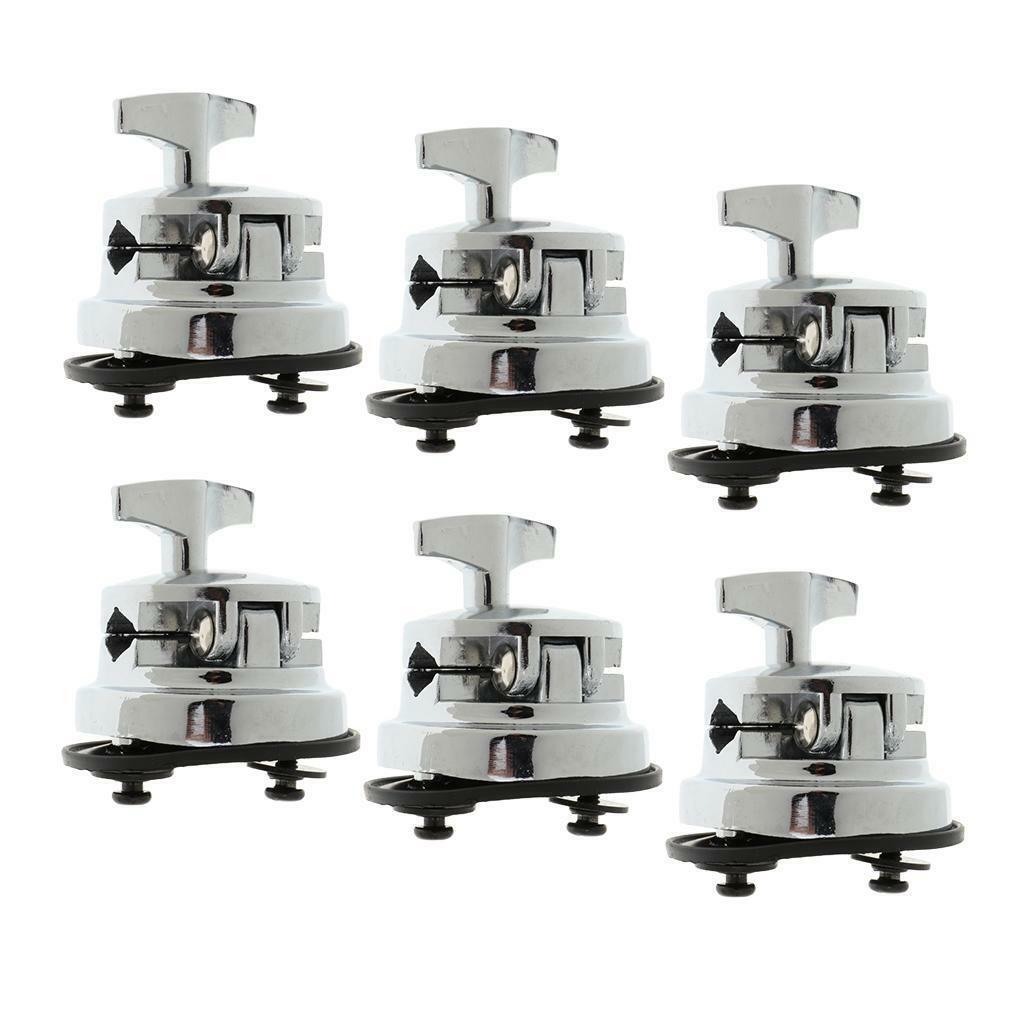 6pcs Zinc  Drum Holder Clamp Bracket Opened Percussion Instrument