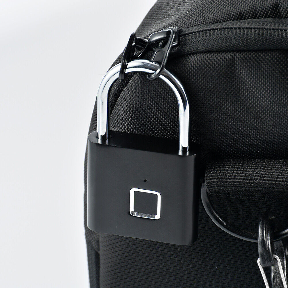 O10 Waterproof Smart Fingerprint Door Lock 0.5sec Unlock Padlock (Black)