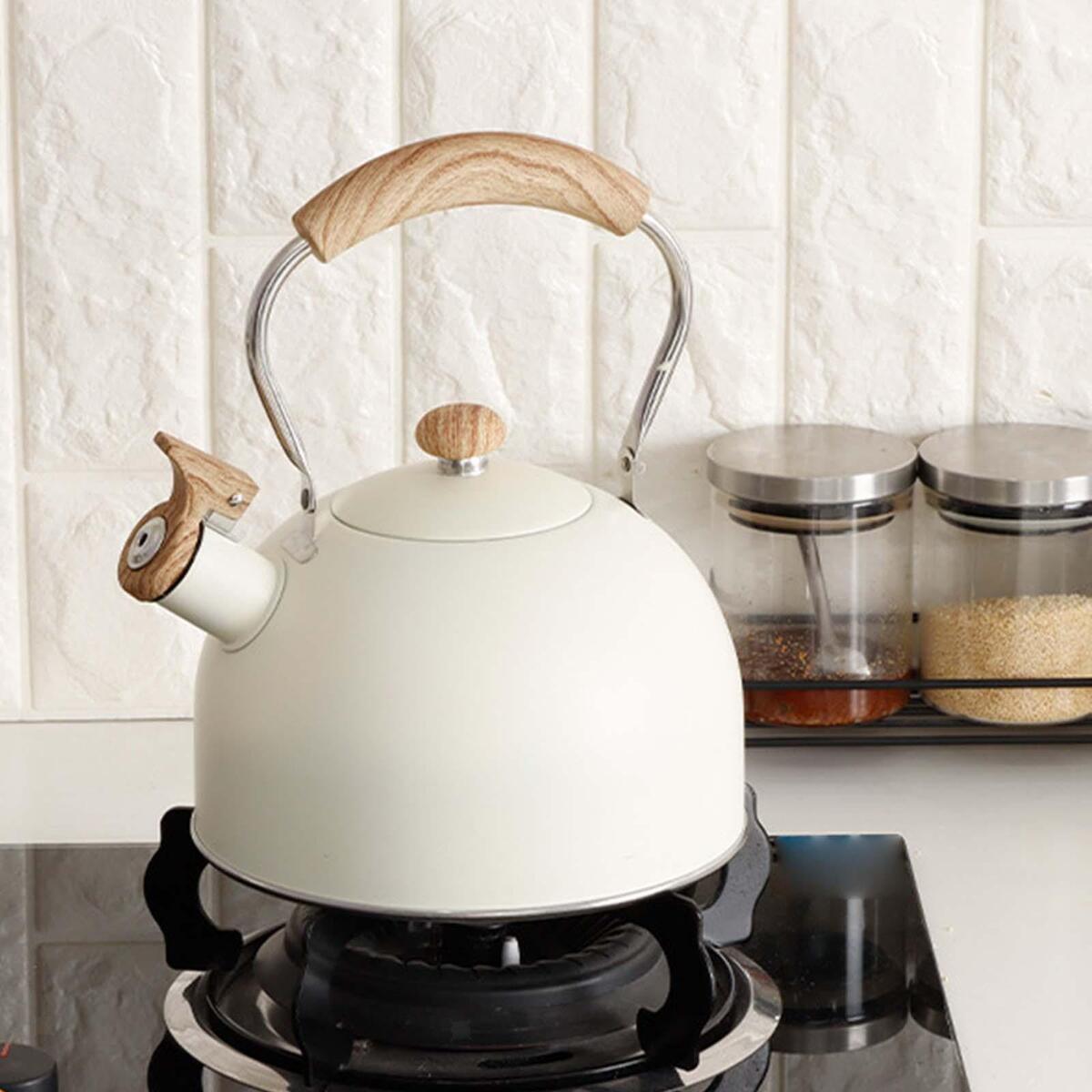 Stainless Steel Whistling Kettle for Gas Induction Cookers Anti Heat Handle