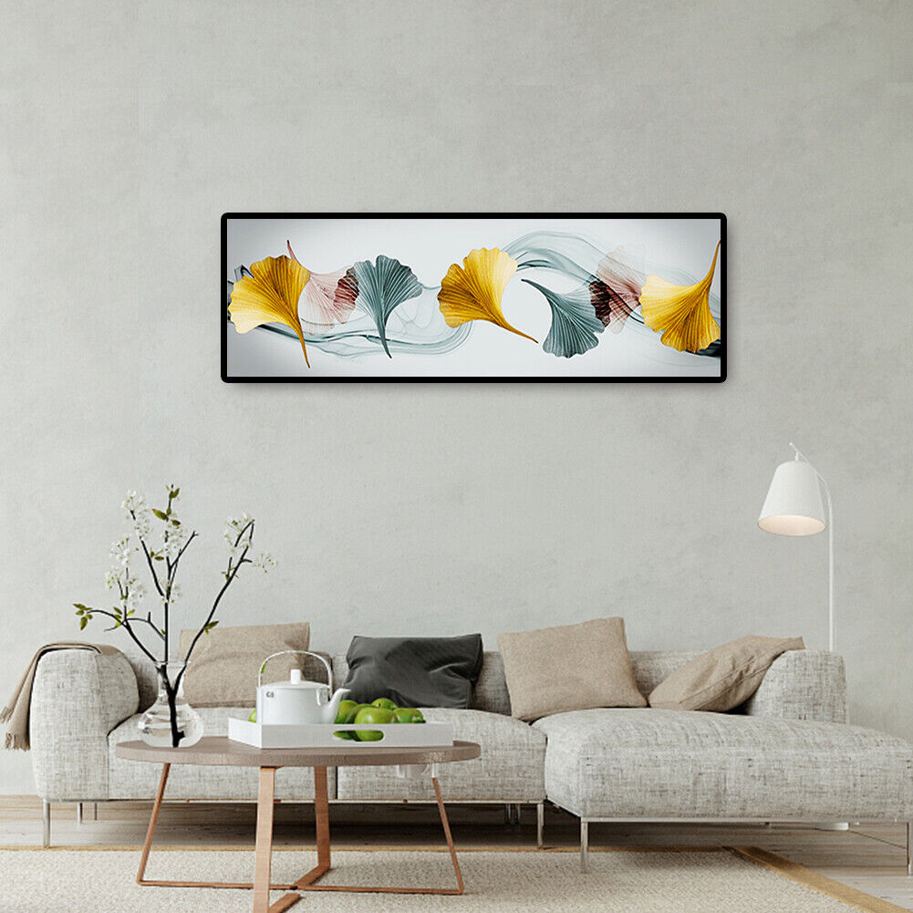 DIY Full Drill One Row Ginkgo Leaf Diamond Painting Cross Stitch Mosaic Kit