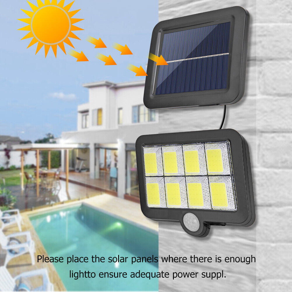 LED Outdoor Solar Garden Waterproof PIR Motion Sensor Wall Light (160COB B)