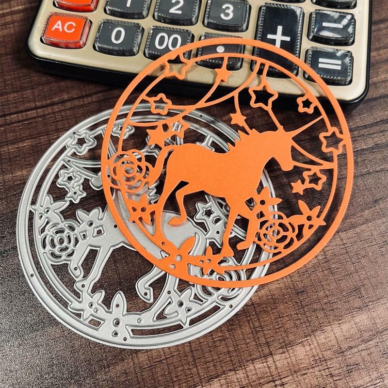 Star Horse Circle Lace Frame Metal Cutting Dies Embossing Stencil DIY Template