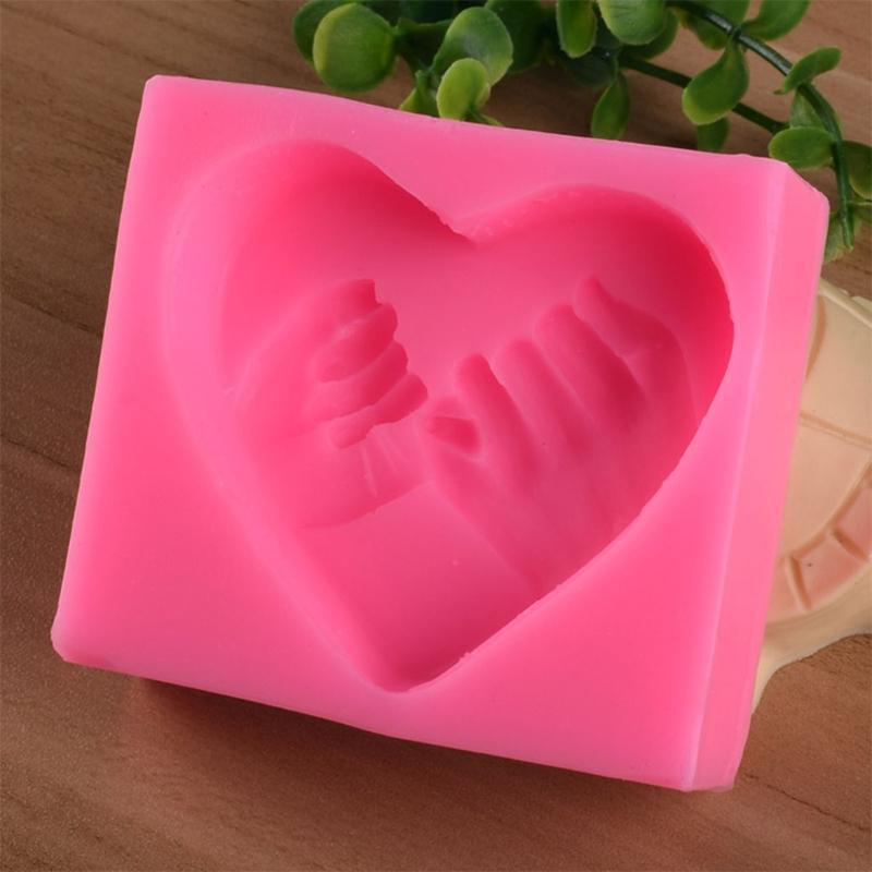 Heart Shape Hand Hook Soap Molds Chocolate Candy Molds Cake Soap Decorating Gift