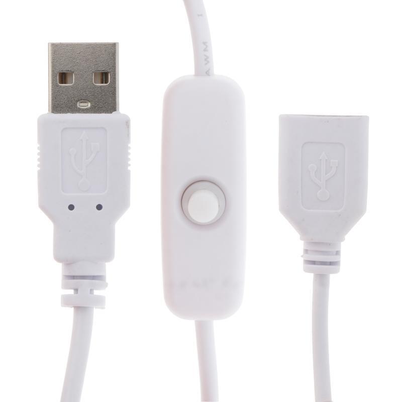 USB Splitter Cable Male to Female USB Cable with On/Off Switch Power Supply Cord