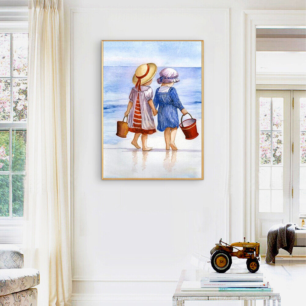 Little Girl 5D DIY Diamond Painting Full Round Drill Rhinestones Pictures