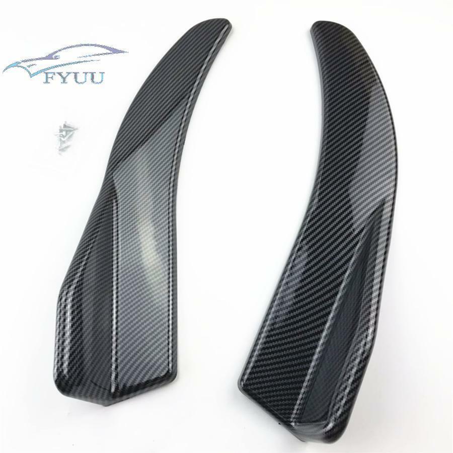 2x Carbon Fiber Universal Car Bumper Rear Lip AntiCrash Modified Body Side Skirt