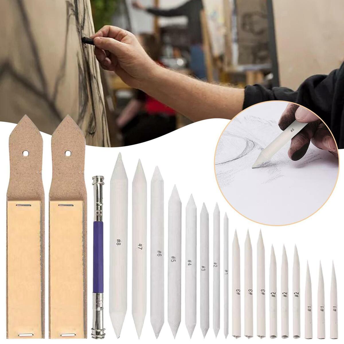 20Pcs Blending Stumps Paper   Drawing Pastel Artist Pointer