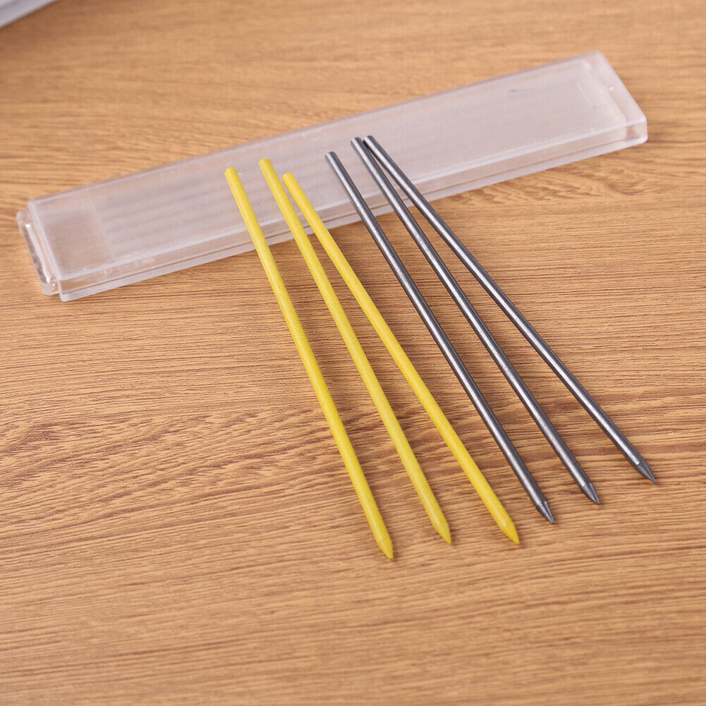 3pcs Built-in Sharpener Carpenter Pencil with 18 Refills Woodwork Lead Pens