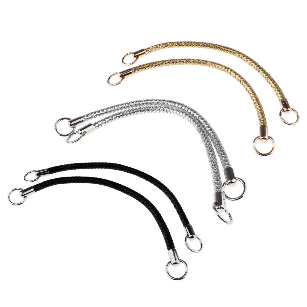 Shoulder Bag Replacement Handle Braided Rope Handbag Strap DIY Black