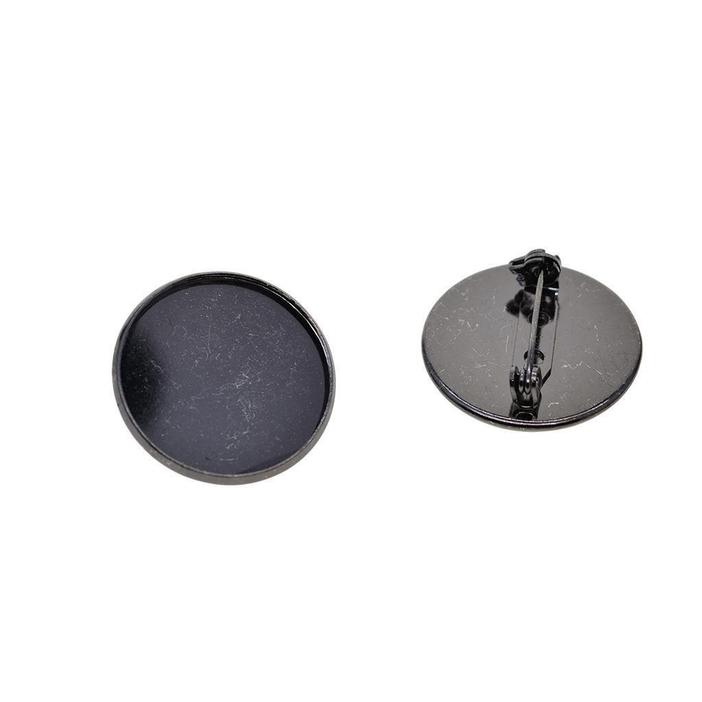 40set 25mm Brooch Making Blank Cabochon Bezel Setting Tray for Badge Jewelry