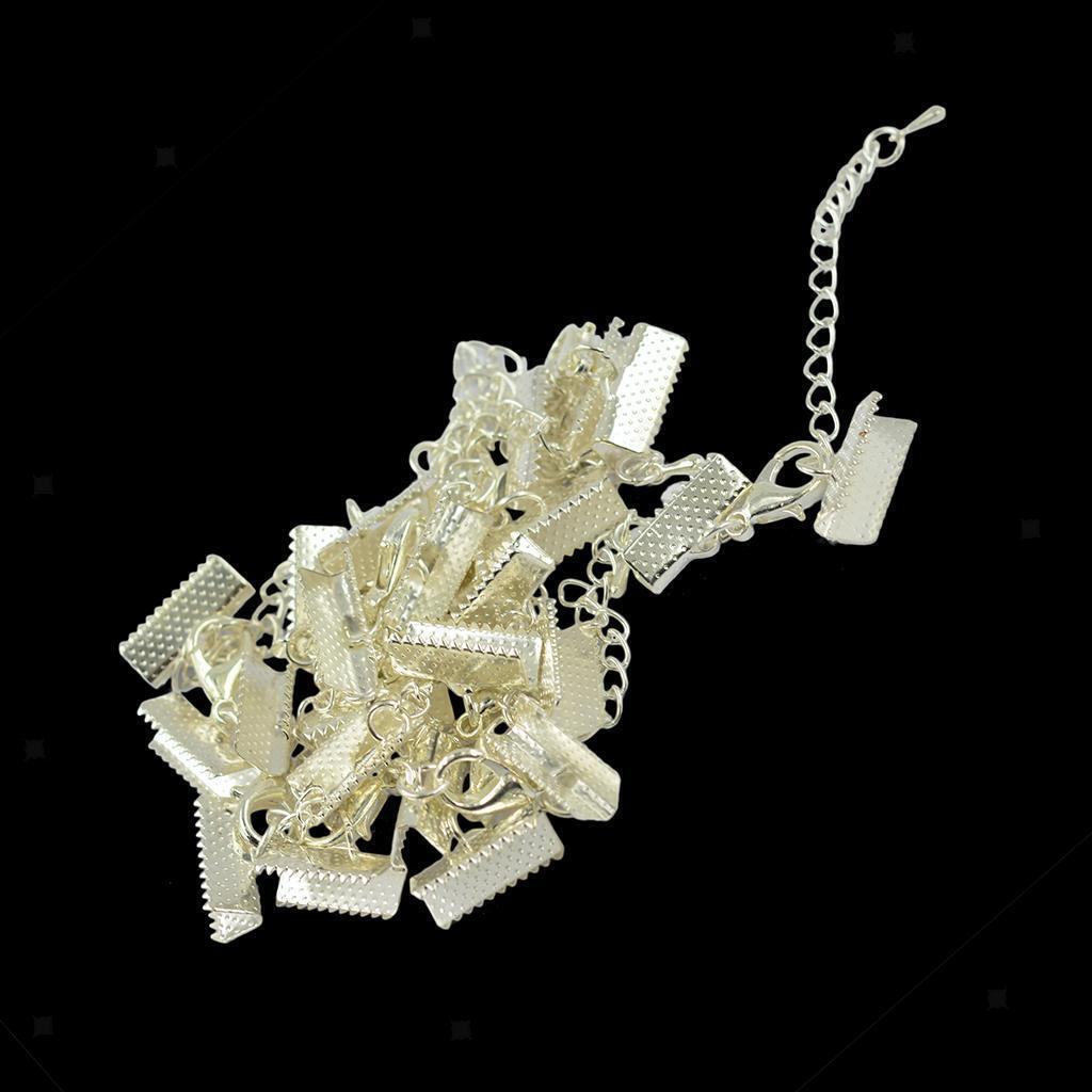 12 Sets Bracelet Necklace Chain Ends Extender Lobster Clasp Jewelry Findings