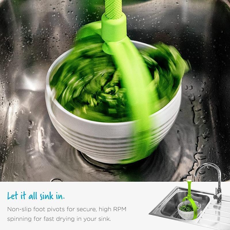 Food Grade Colander with Collapsible Handle Salad Spinner Fabulous Design Tool