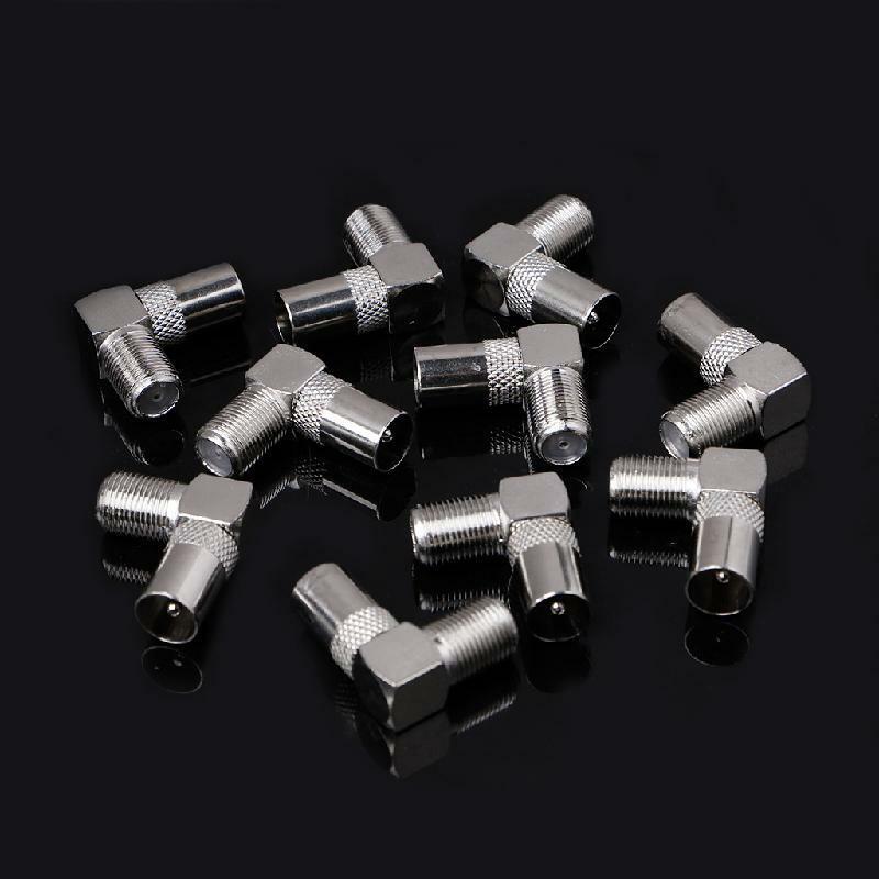 10 Pcs Right Angled Angle 90 degree F Connector Female to RF Coax Male Plug