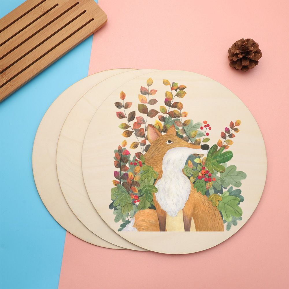 Scrapbooking Wedding Decor Wood Circles Ornament Round Wood Pieces Blank Plaque