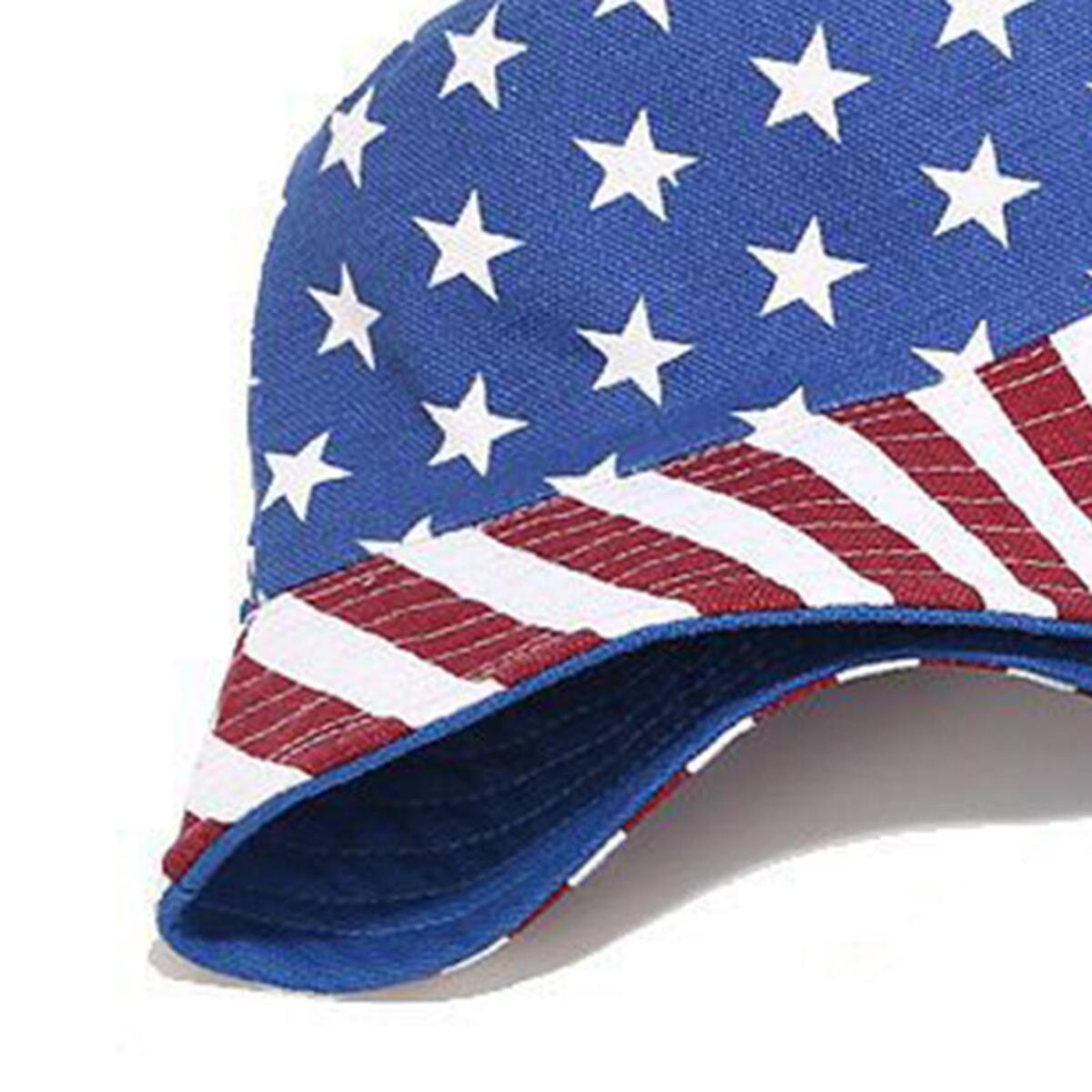 Casual Women Bucket Hat Patriotic 4TH of July Sun Protection for Hiking