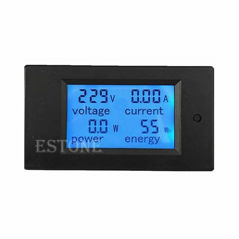 AC 20A 100V LCD Digital Volt Voltage Watt Current Power Meter Ammeter Voltmeter