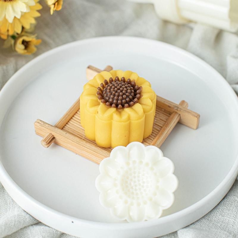 Sunflower Shaped Mooncake Stamps Baking Mooncake Gadgets for Mid-Autumn Festival