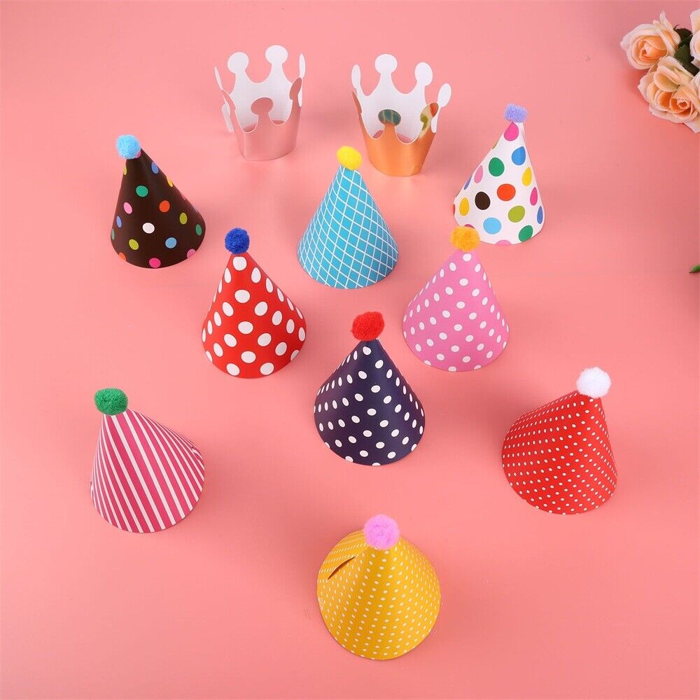 Papercard Kids Celebration Hats Birthday Festive Carnival Party Decoration 11pcs