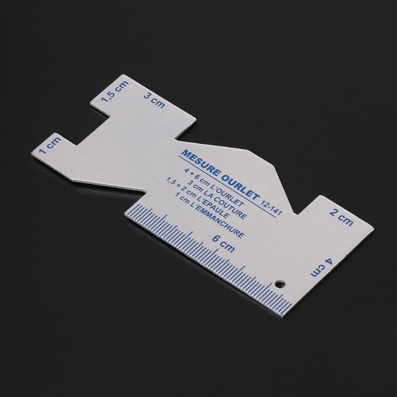DIY Sewing Ruler Metal Sew Measure Gauge Boys Girls Hand Training Gift Supplies