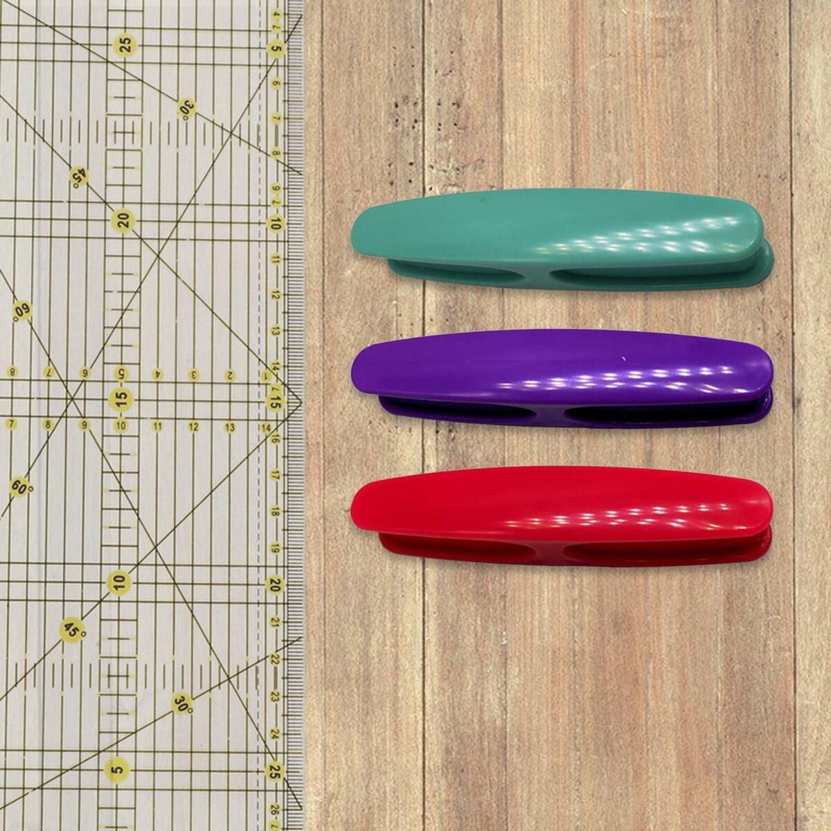 3 Pieces Quilting Ruler Handle Tool Adsorption Ruler  Sewing DIY