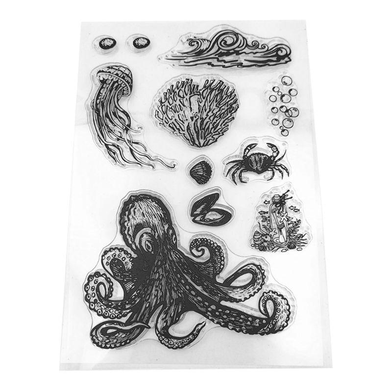 Underwater World Silicone Clear Seal Stamp DIY Scrapbooking Embossing Photo Card