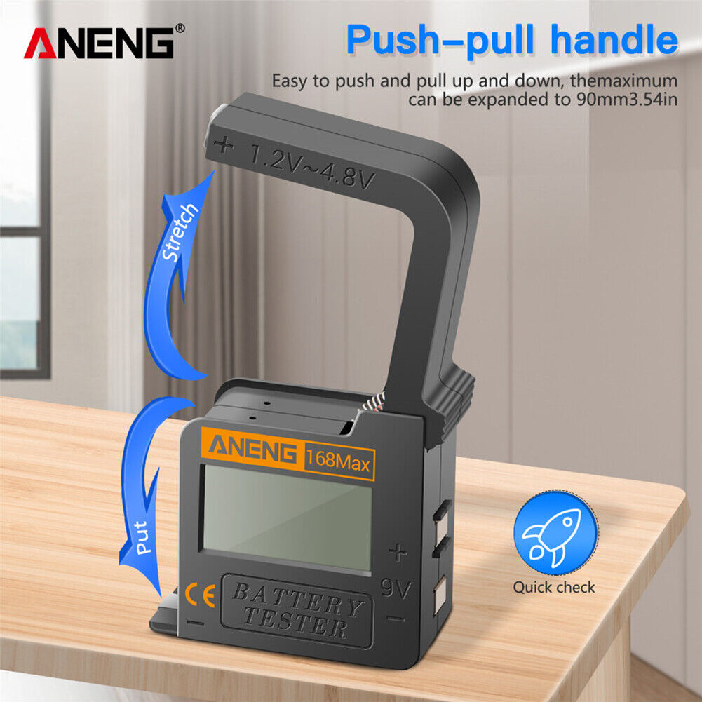 LCD Battery Voltage Tester Digital Lithium Battery Capacity Diagnostic Tool