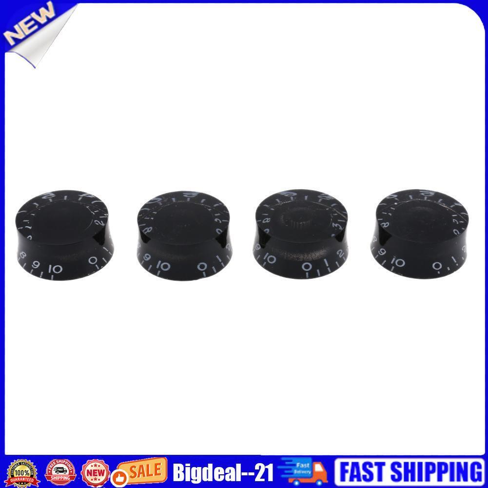 4pcs Acrylic Electric Guitar Volume Adjusting Rotary Knob Potentiometer Cap