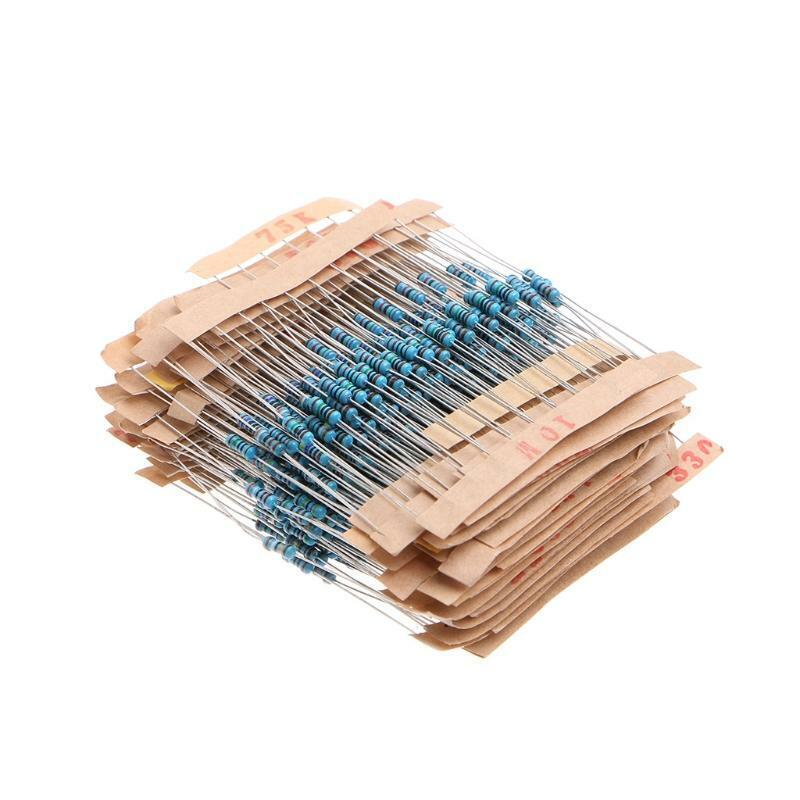 560 Pcs 56 Value 1/4W 5% Metal Film Resistor Assorted Kit Set 1 ohm-10M ohm