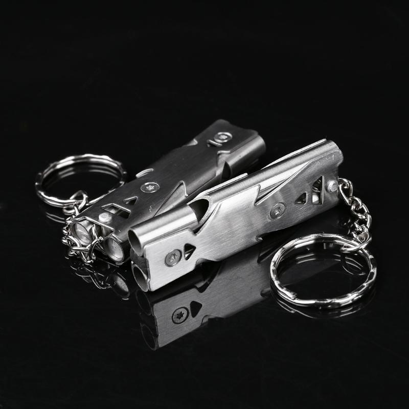 Double Tubes High Decibel Survival Rescue Emergency Whistle Outdoor Accessories