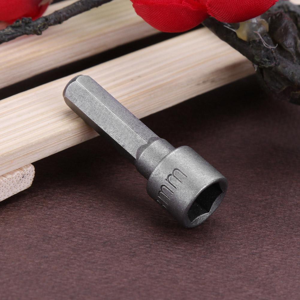 Six Angle Hex Socket Nut Driver Sleeve Nuts Nozzle Drill Bit Adapter (8mm)