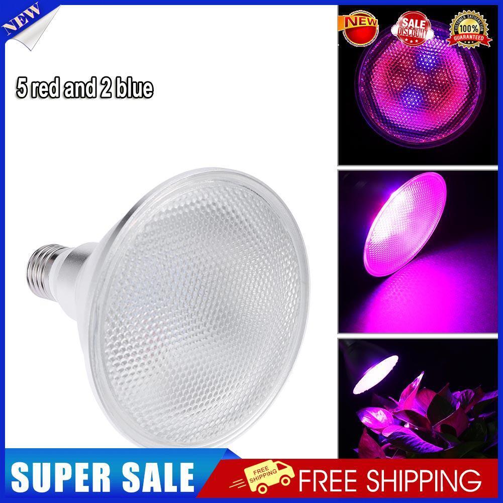 E27 Par38 21W LED Flower Plants Growth Light Bulb(5pcs Red+2pcs Blue)-19776