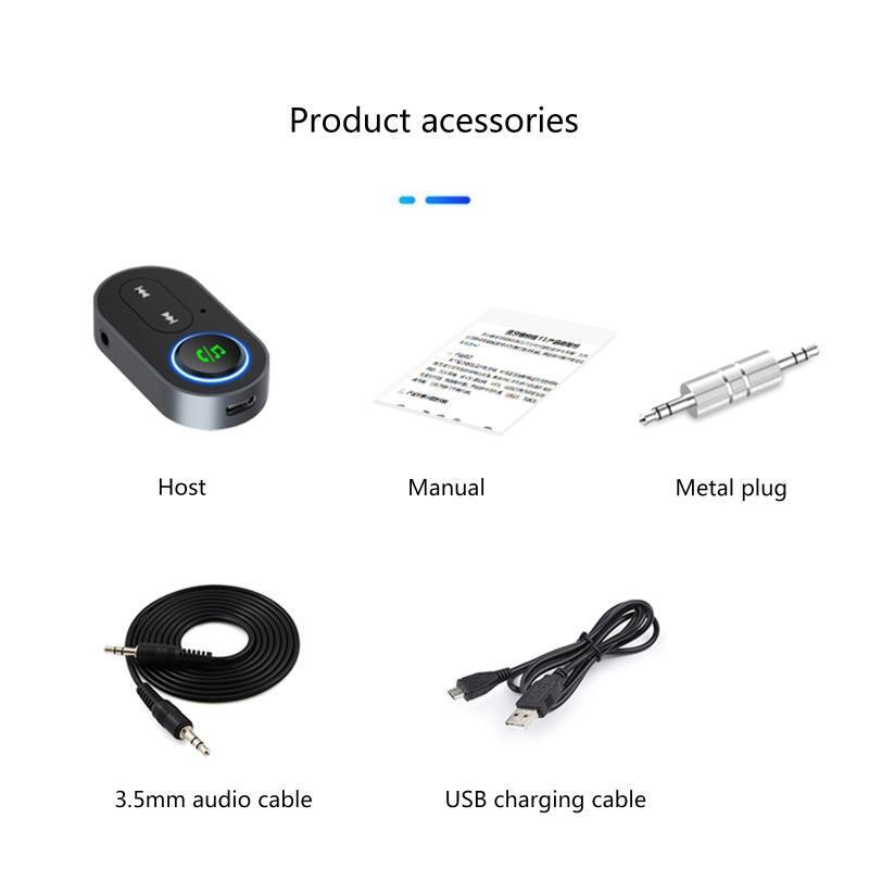 FM Transmitter Receiver Bluetooth-5.0 Radio USB Handsfree Car Wireless Aux Audio