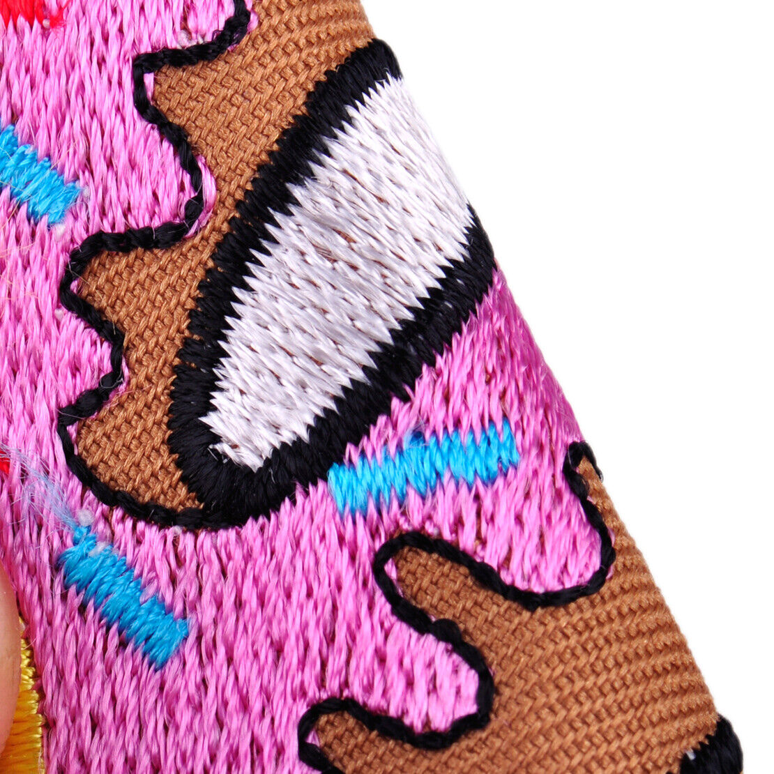 4x DIY Pink Doughnut Embroidered Applique Sew Iron on Patch Jeans Bag Shirt Li