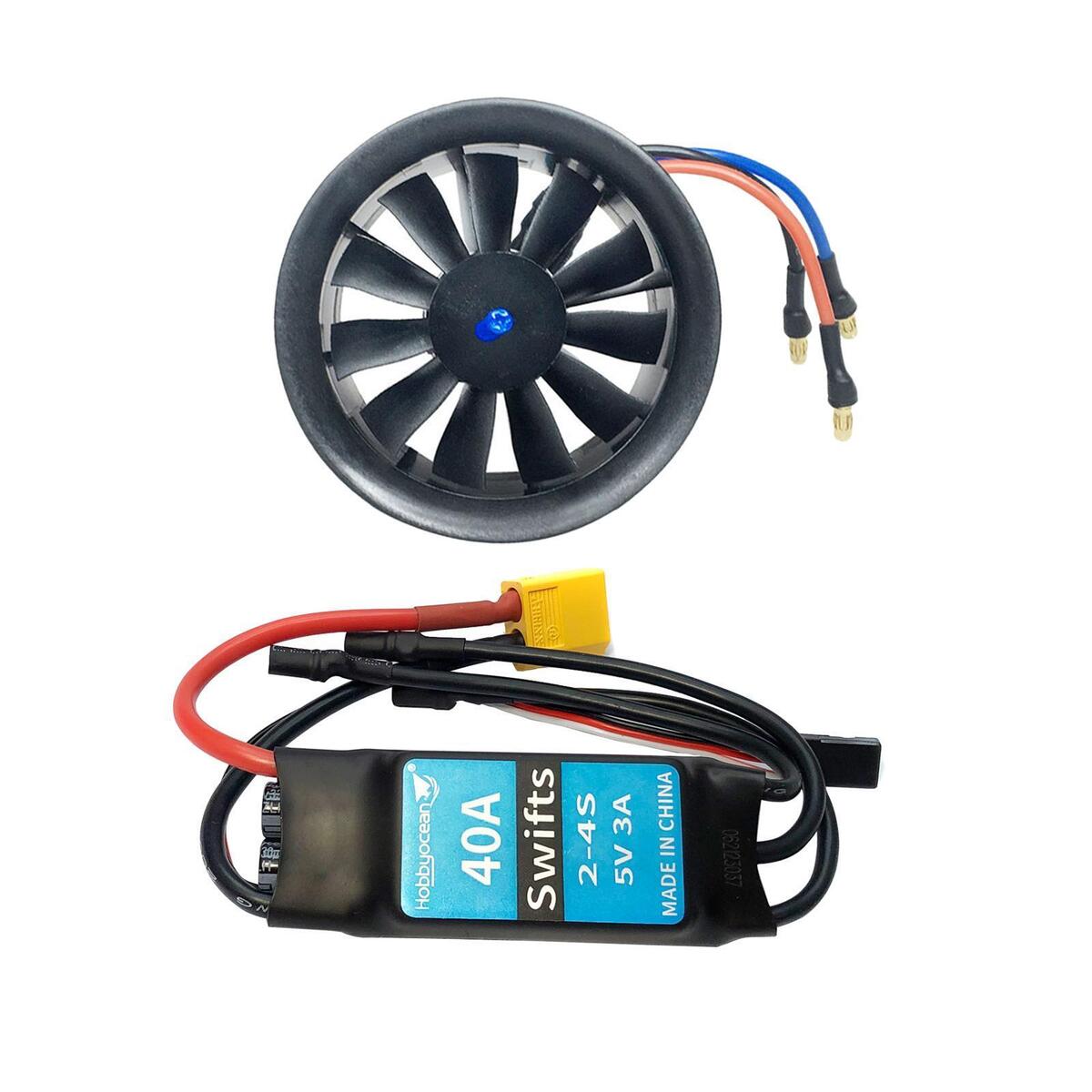 50mm EDF Duct Fan 4300Kv 11 Propeller Brushless Motor for RC Jet Airplane