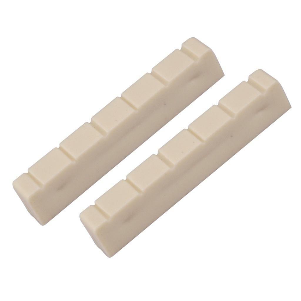 2x Plastic  Classical Guitar Slotted Nut 6 Strings Classic Guitar NEW