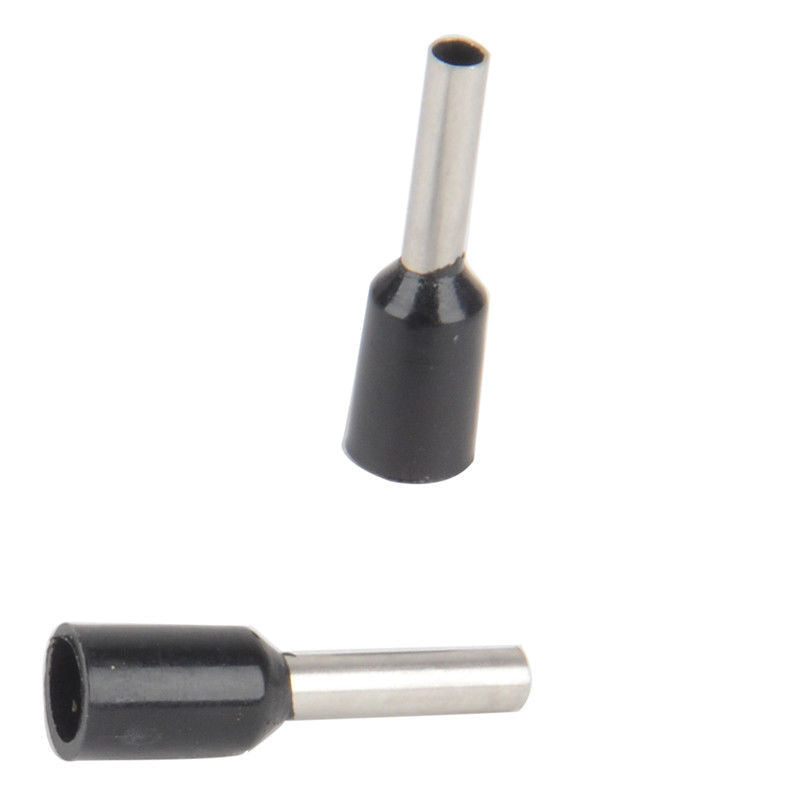 100 Wire Coppers Crimp Connector Insulated Ferrule Cord End Terminal E1510 Black