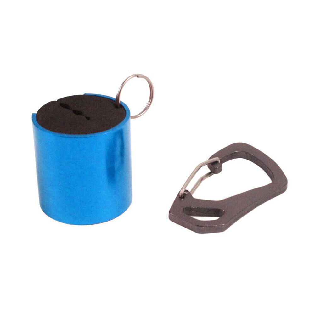 Portable Fishing Rod Hanging Clamp w/ Carabiner Fishing Pole Holder (Blue)
