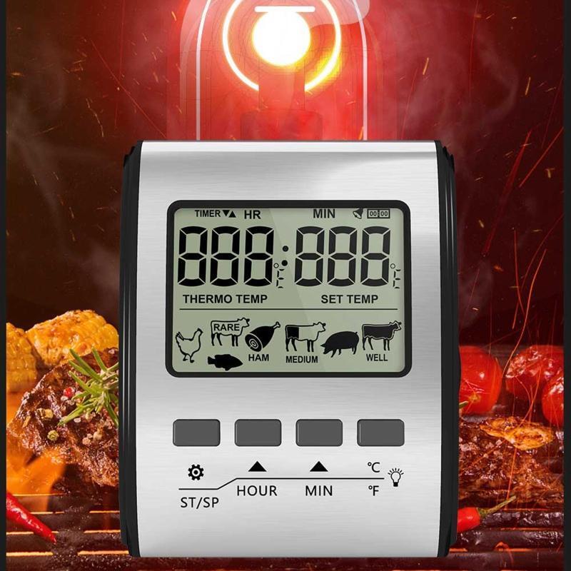 Digital Meat Thermometer for Cooking & Grilling BBQ Food Thermometer w/ Backlit