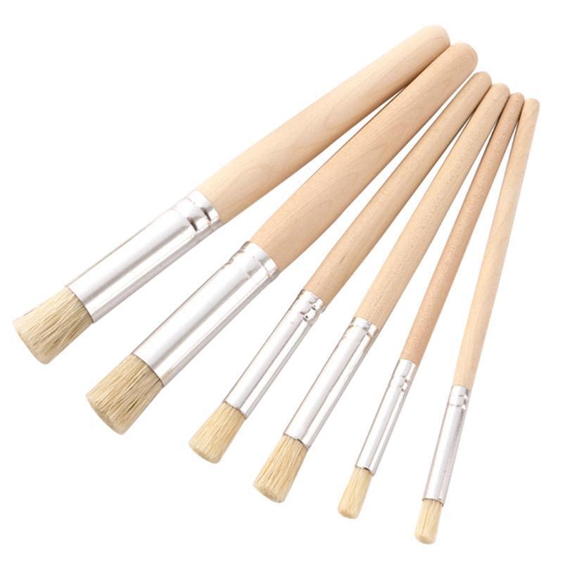 6 Pcs Premium Stencil Paint Brush Acrylic Paint Brush Set Ideal for Acrylic Oil