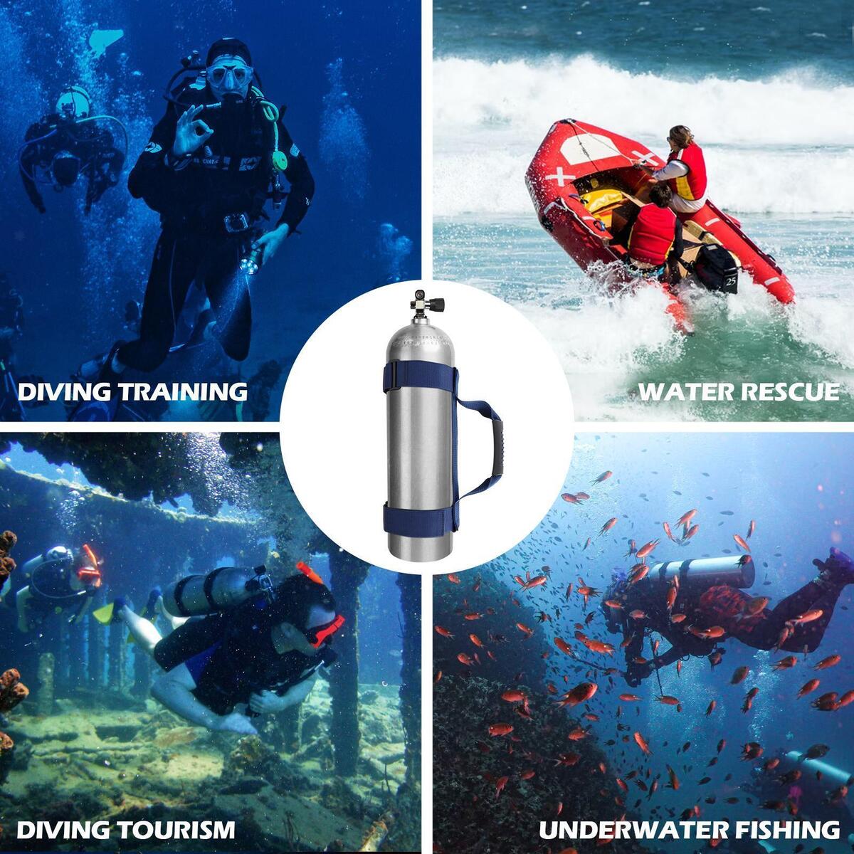 2x Adjustable Tank Air Cylinder Carrier Strap Scuba Diving Dive Equipment