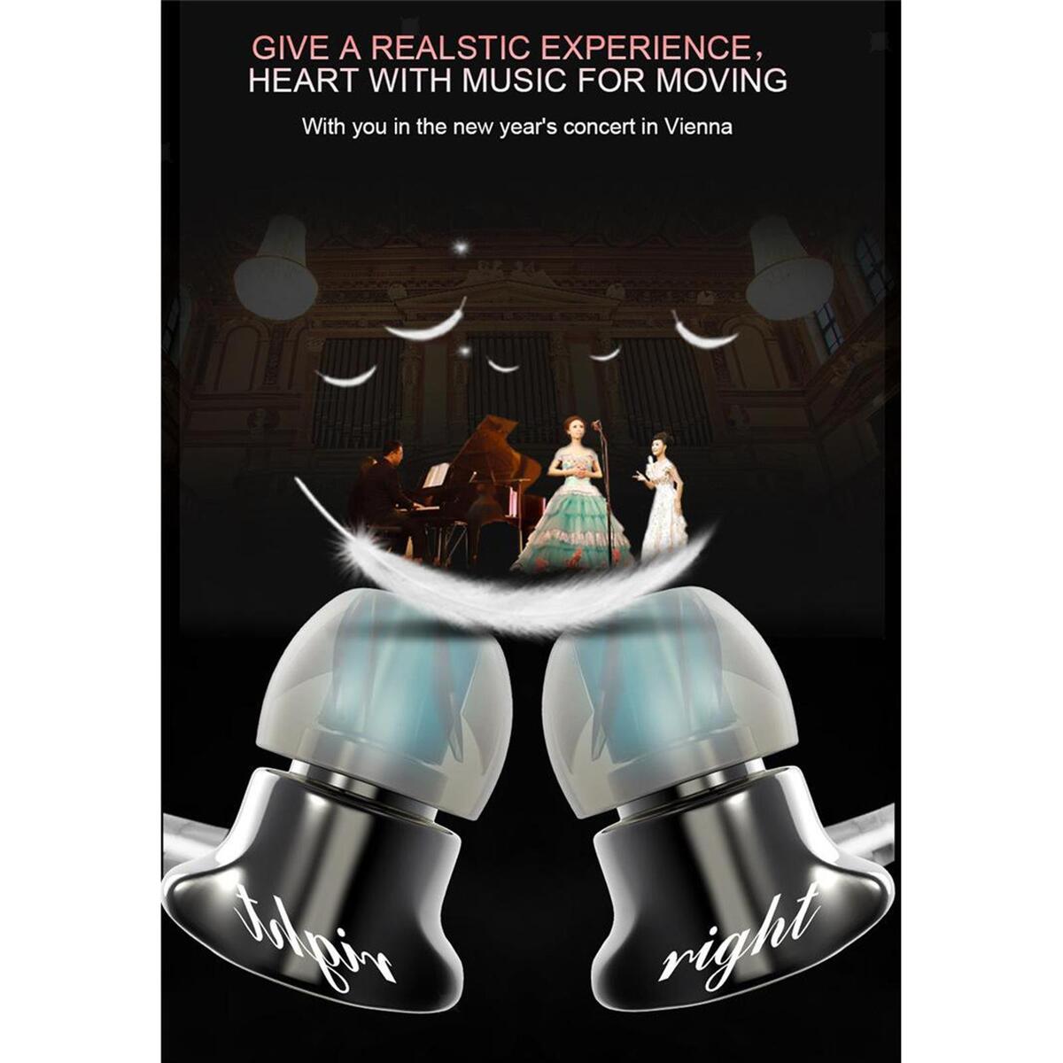 QKZ DM7 Earphone Metal Stereo Noise Isolating 3.5mm In-ear Headset