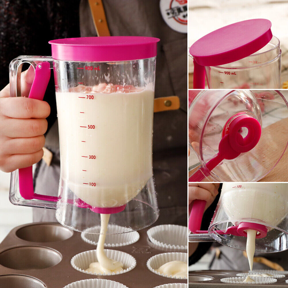Batter Dispenser DIY Muffin Cupcake Pancake Funnel Measuring Baking Tools