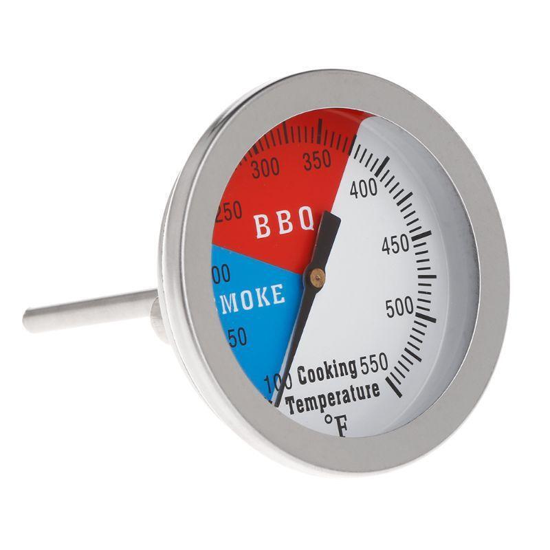 550F BBQ Thermo meter Gauge Barbecue Grill Wood Smoker Charcoal Heat Indicator
